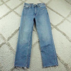 Abercrombie & Fitch Ankle Straight Leg Jeans Womens 25 Ultra High Rise Blue